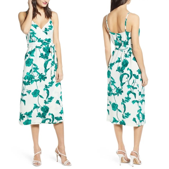 Chelsea28 Crepe Wrap Midi Dress - Picture 2 of 4